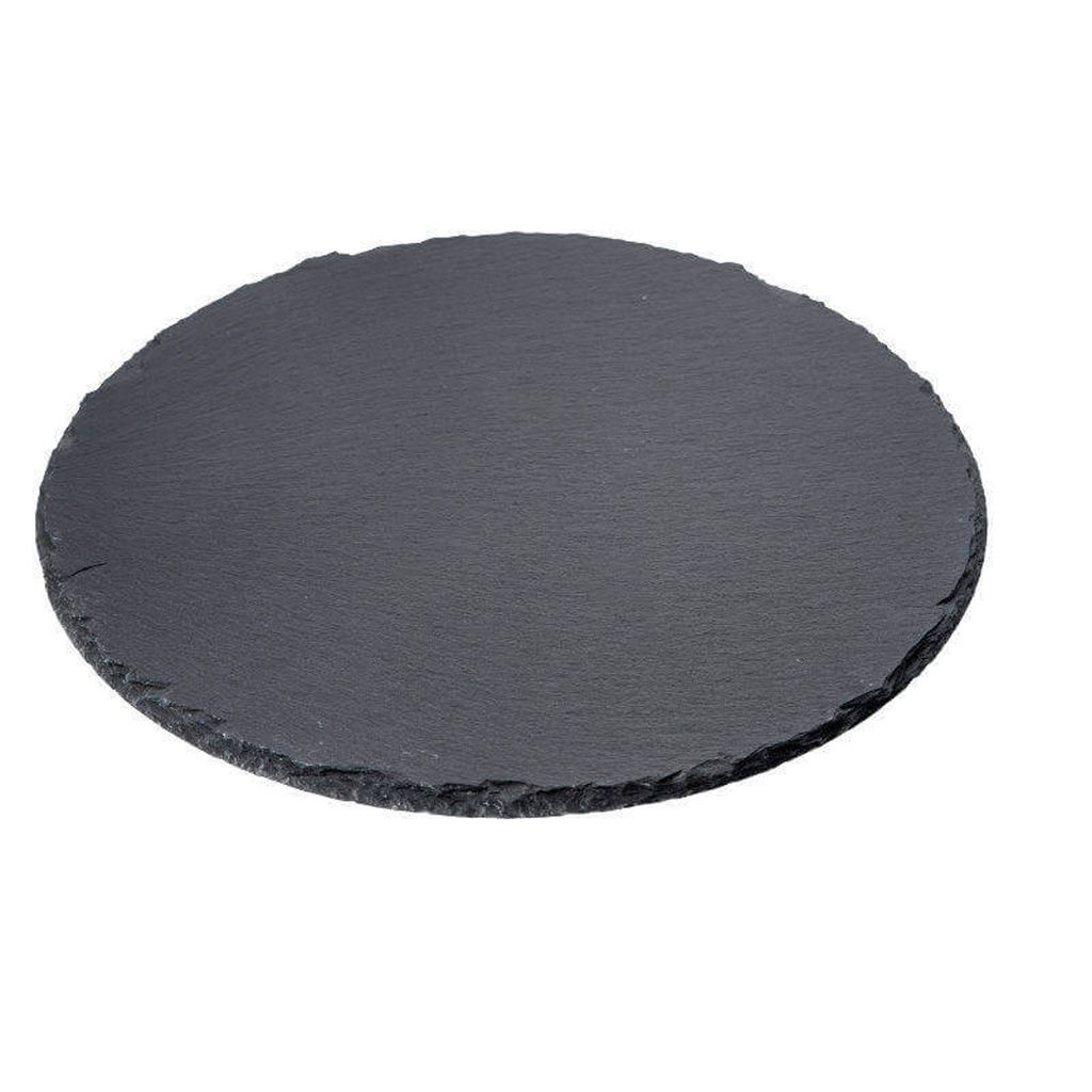 SLATE Schiefer-Platte rund anthracit