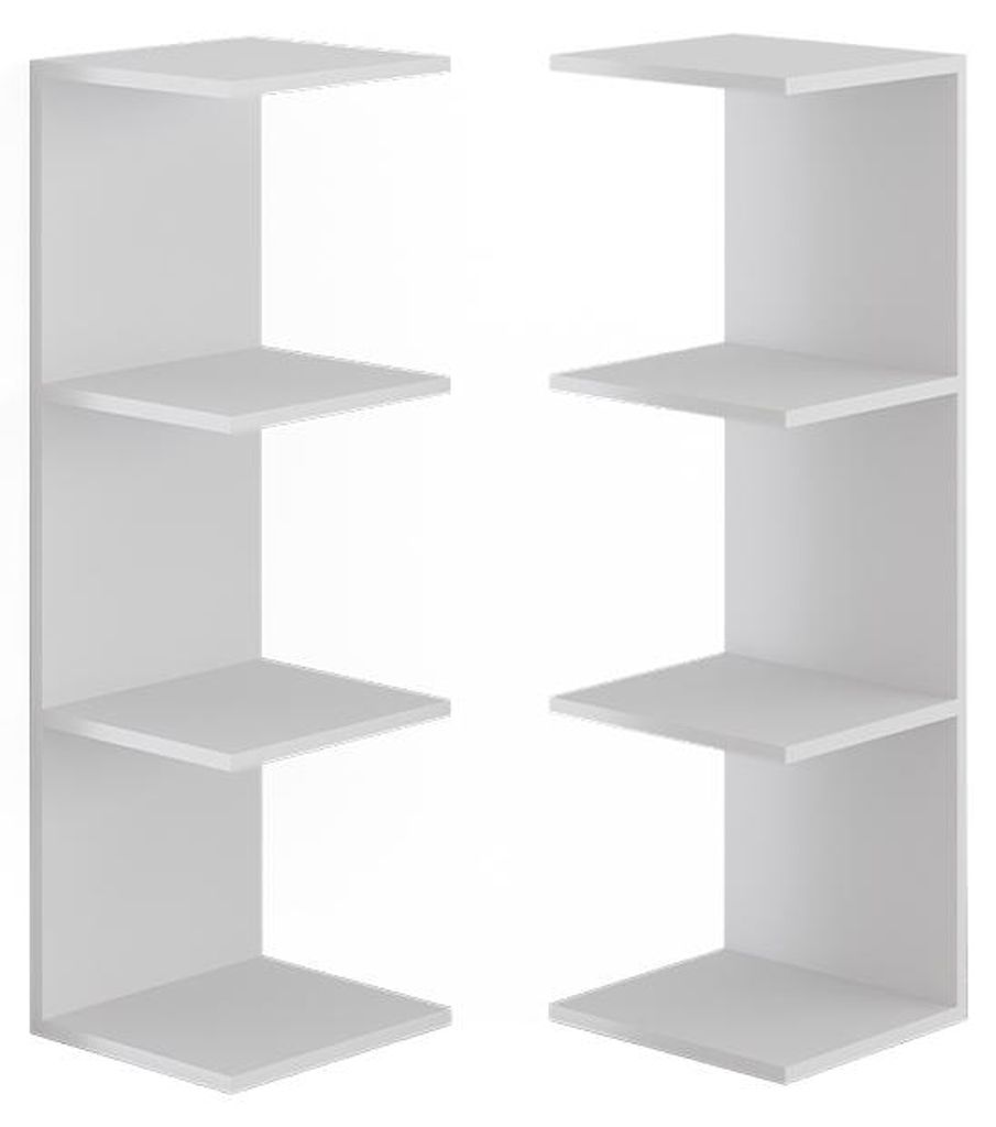 Wandregal Vicco Paolo Weiß 30 x 95 cm 2er Set, Model 52091