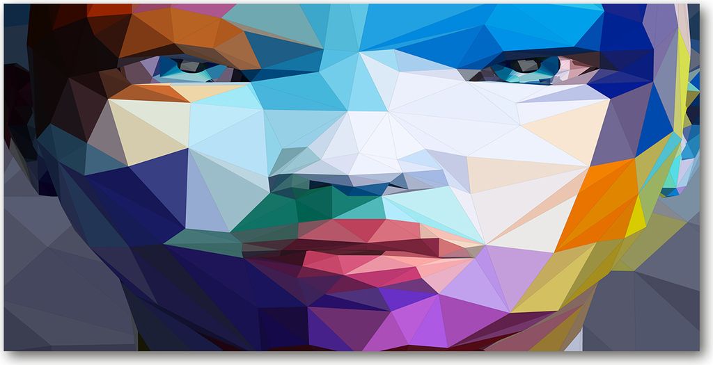 Tulup Küchenrückwand Spritzschutz aus Glas -100x50 -Spritzschutz auf gehärtetes GlasDeko Kunst Abstrakte Frau