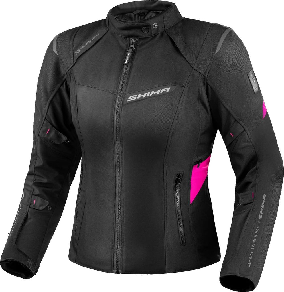 SHIMA Rush 2.0 wasserdichte Damen Motorrad Textiljacke, schwarz/pink, XL