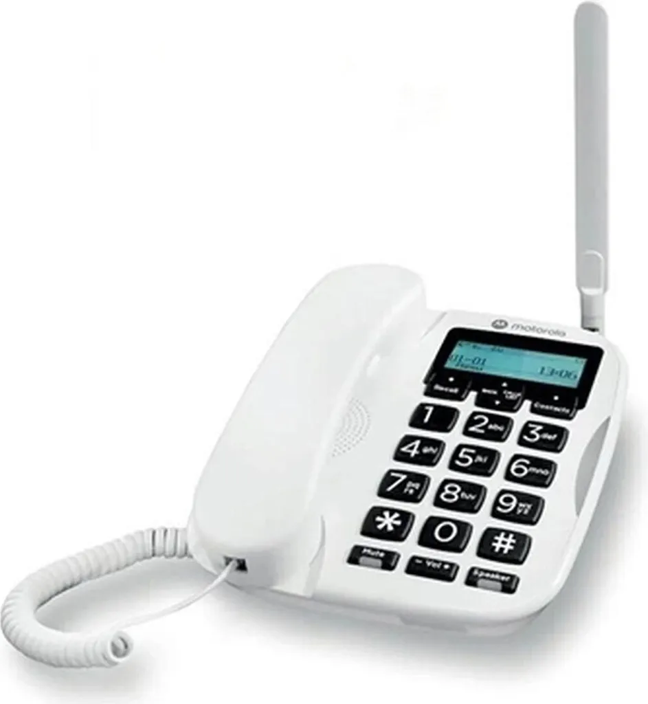 Motorola FW500 Téléphone Fixe sans Fil Blanc avec Grand Écran et Touches
