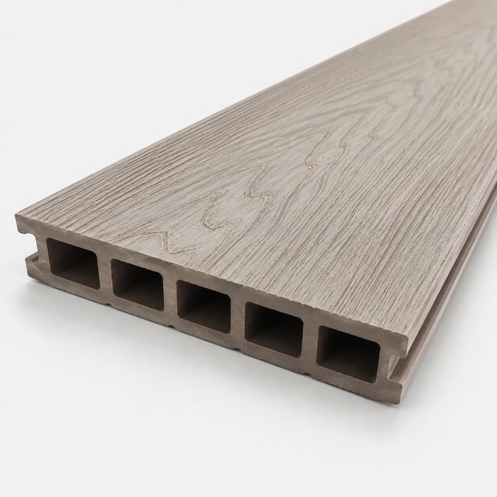 WPC Terrassendiele Handmuster Grau | 25 × 145 mm, Produktbild 