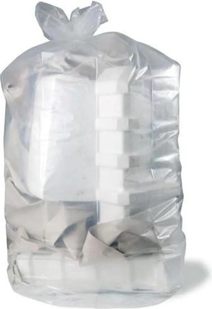 Sac poubelle XXL 2500L transparent 124x250cm épaisseur 100µ renforcé