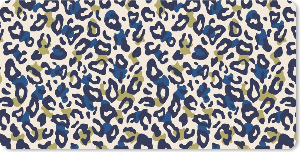 MuchoWow Mauspad Mousepad Panther - Design - Blau - Grün 60x30 cm - Mousepads - Maus Mat - Pad - Mausunterlage - Nachhaltig