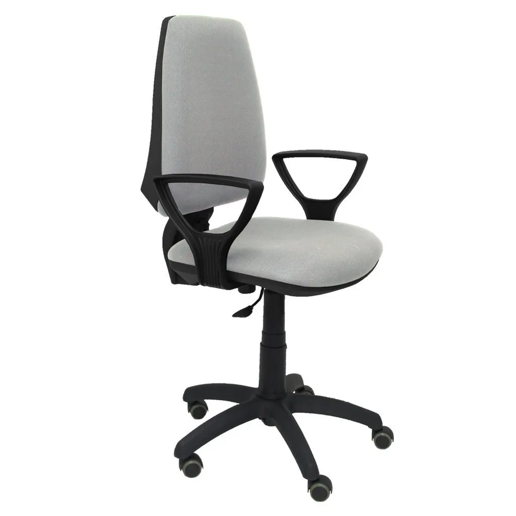 Elche CP Chaise Bali Gris Clair avec Accoudoirs Fixes et Roulettes Parquet