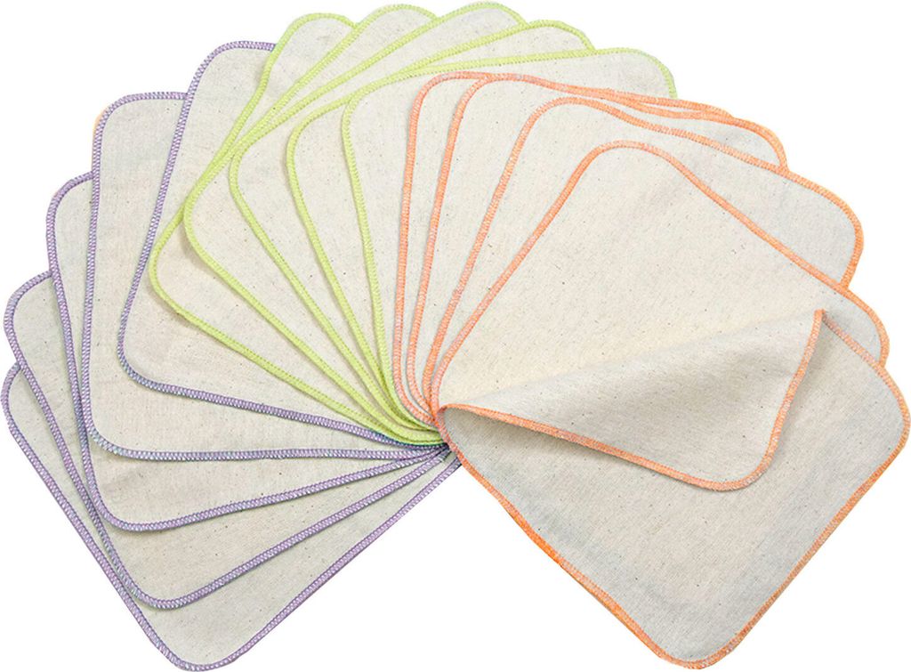 Avo&Cado Waschlappen Flanell Bio-BW 15er-Set Flieder Produktbild 1