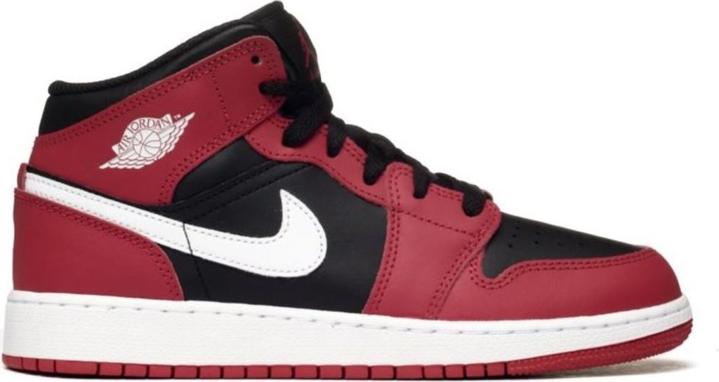 Nike Air Jordan 1 Mid "Black Gym Red" Rot, Größe: 40