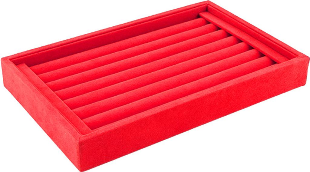 Ring Ohrringe Organizer Ohrstecker Display Ständer Halter Rack Tablett Platte Box Fall-Rot