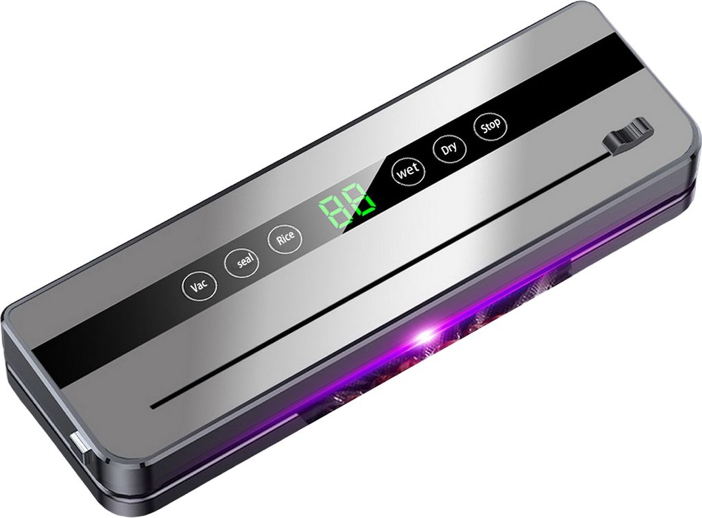 Vakuumierer mit starker Saugkraft, Hochgeschwindigkeitsmotor, schnelles Pumpen, wasserdichtes Touchscreen-Design, EU-Stecker, automatische Versiege...