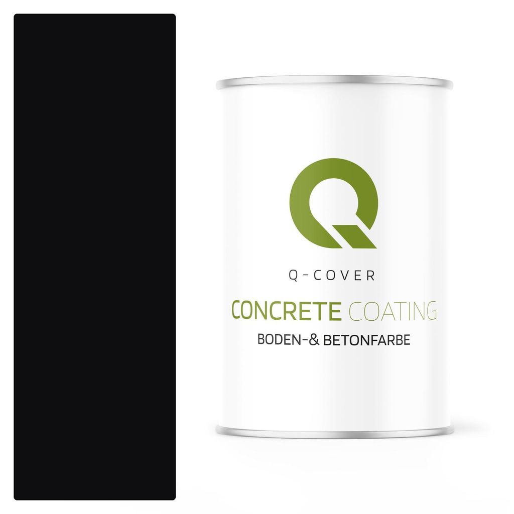 Bodenfarbe | Betonfarbe | Garagenboden | Bodenbeschichtung für Innen | Kellerfarbe Fußbodenfarbe Schwarz 0,9L