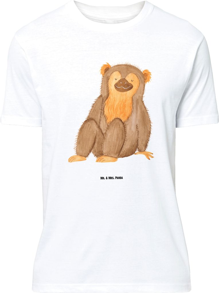 Mr. & Mrs. Panda Größe XL T-Shirt Affe - Weiß - Geschenk, mit Spruch, Shirt, Tshirt, Selbstbewusstsein, Wildtiere, Affen, Selfcare, Liebe, Respekt