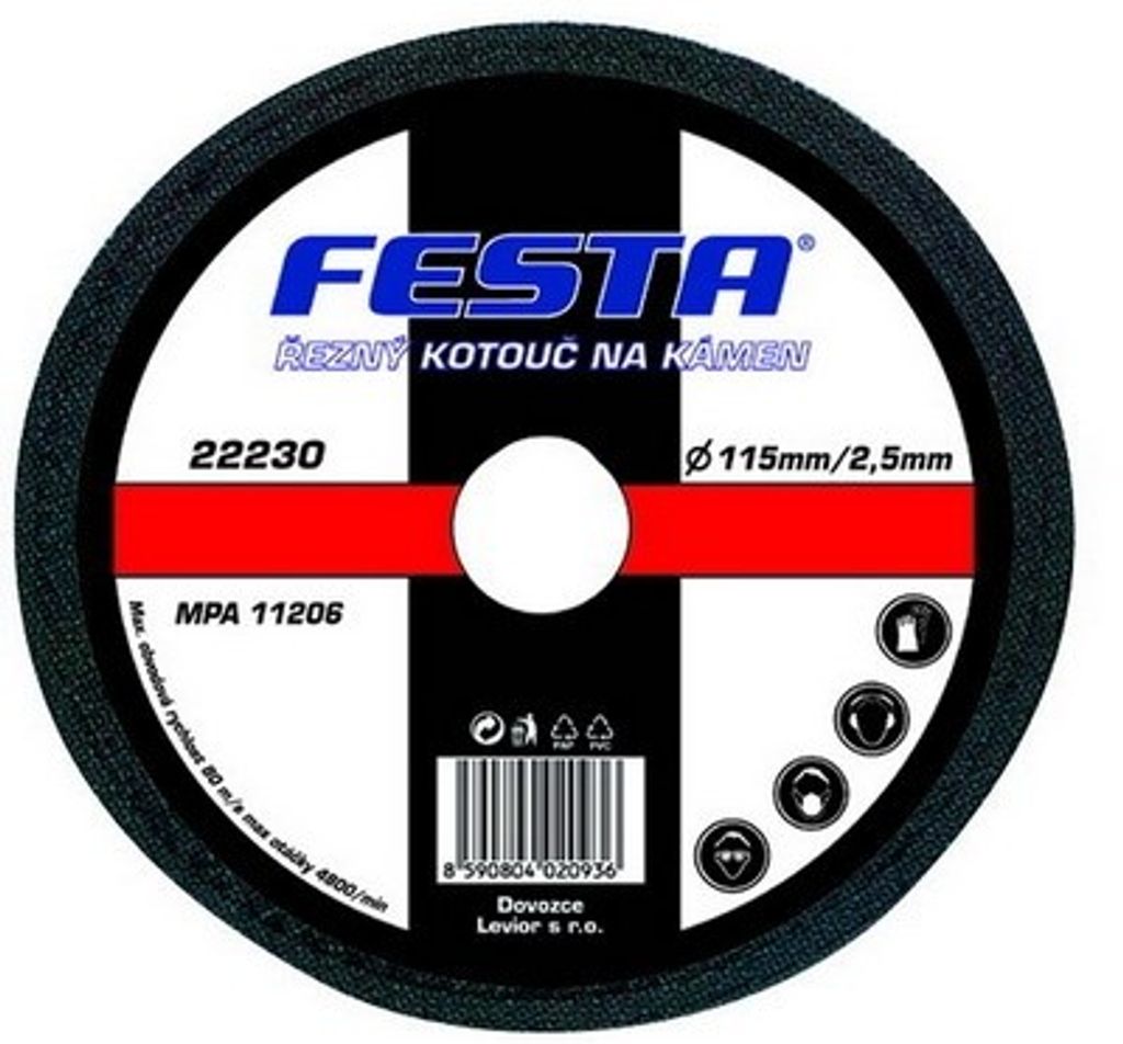 FESTA Trennscheibe für Stein 230x22,2x2,5 - Packung mit 1 Produktbild 