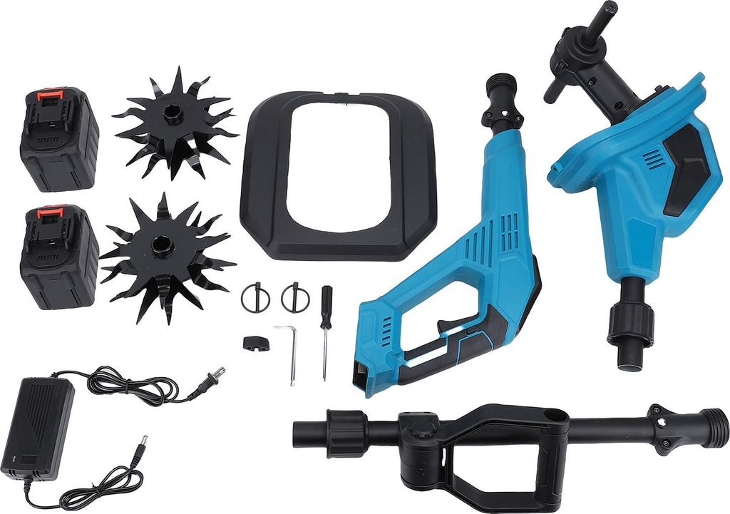 Akku-Gartenfräse, 360 U/min, 170 mm maximale Arbeitstiefe, akkubetrieben, elektrisch, für Garten und Hof, US-Stecker