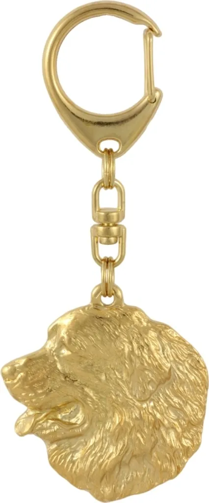Accessoire luxueux Bouvier Bernois doré, porte-clés haute qualité
