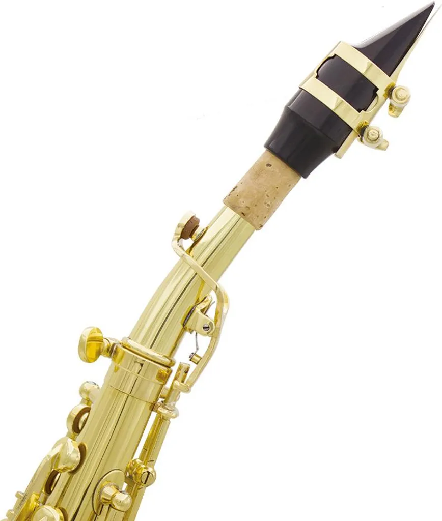 Saxophone soprano lourd 2,9 lbs en or avec étui rigide pour étudiants