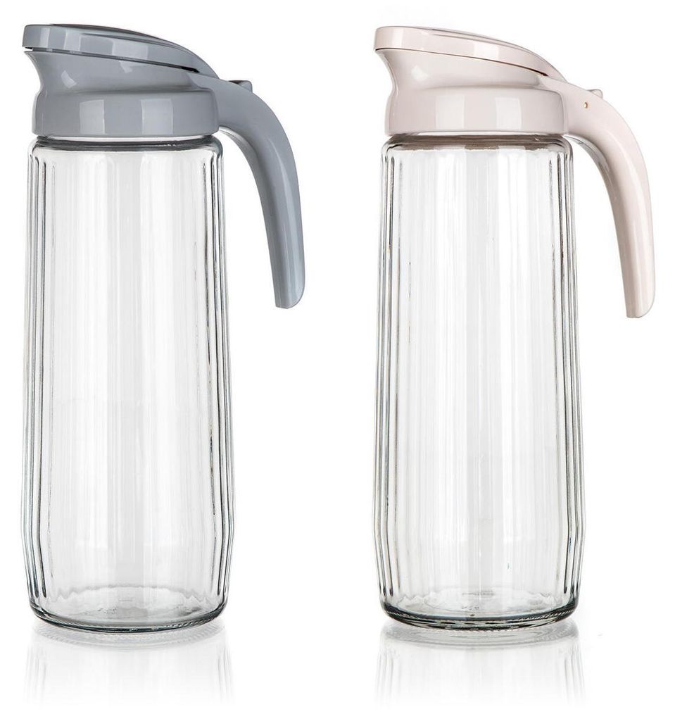 Caraffa in vetro STRIPE 1,5L con coperchio, vari colori Immagine del prodotto 