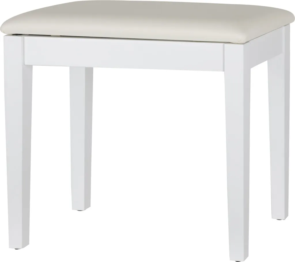 Tabouret de piano Proline S blanc mat : fini les maux de dos au piano
