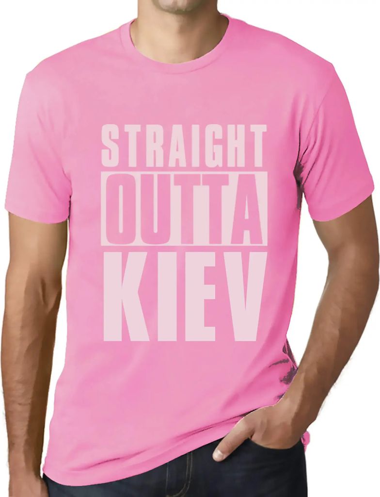 Herren Grafik T-Shirt Direkt aus Kiew – Straight Outta Kiev – Öko-Verantwortlich Vintage Jahrgang Kurzarm Lustige Druck Geburtstag Geschenk Mann