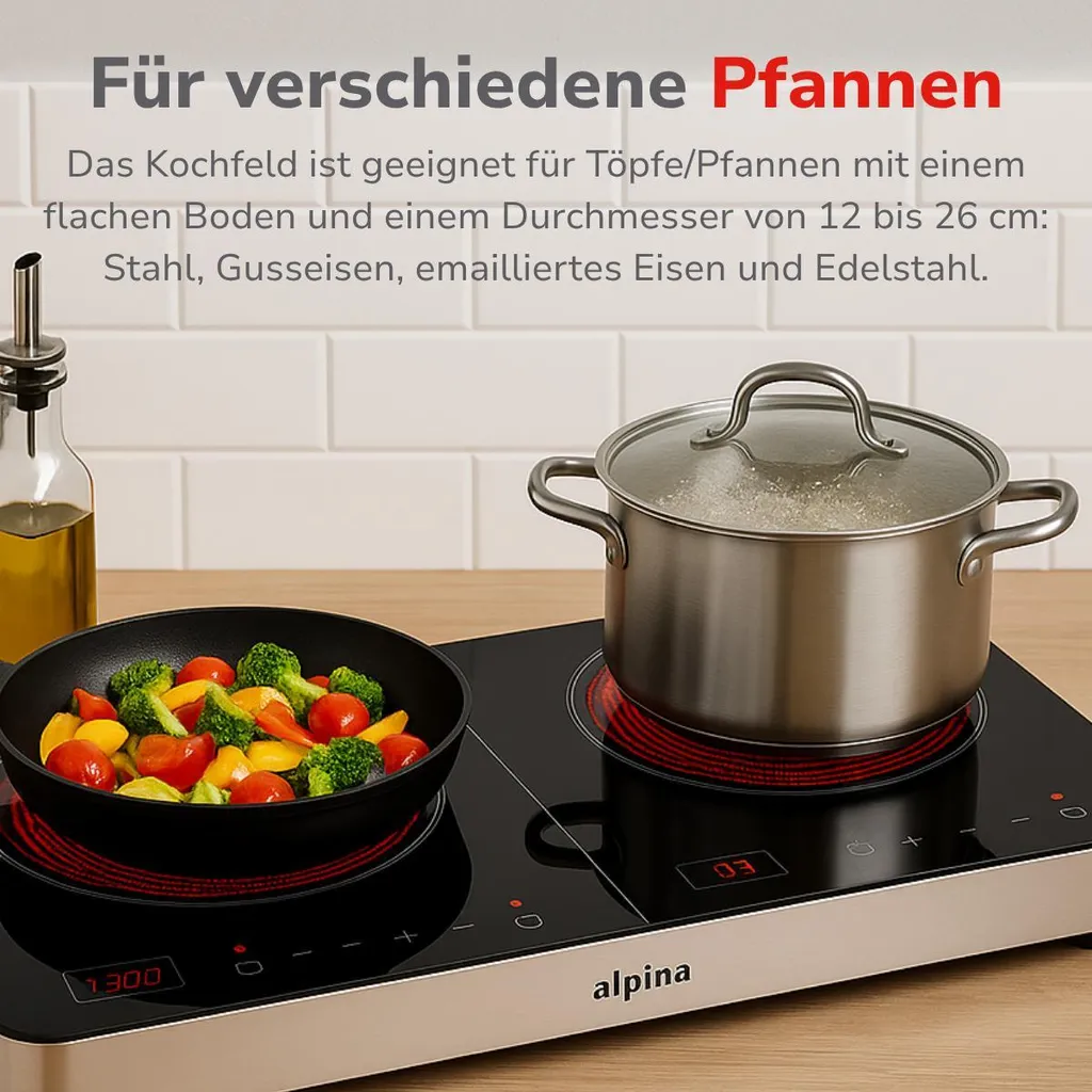 Plaque Induction Double Alpina 3500W : Finissez-en avec la Cuisson Lente - 7
