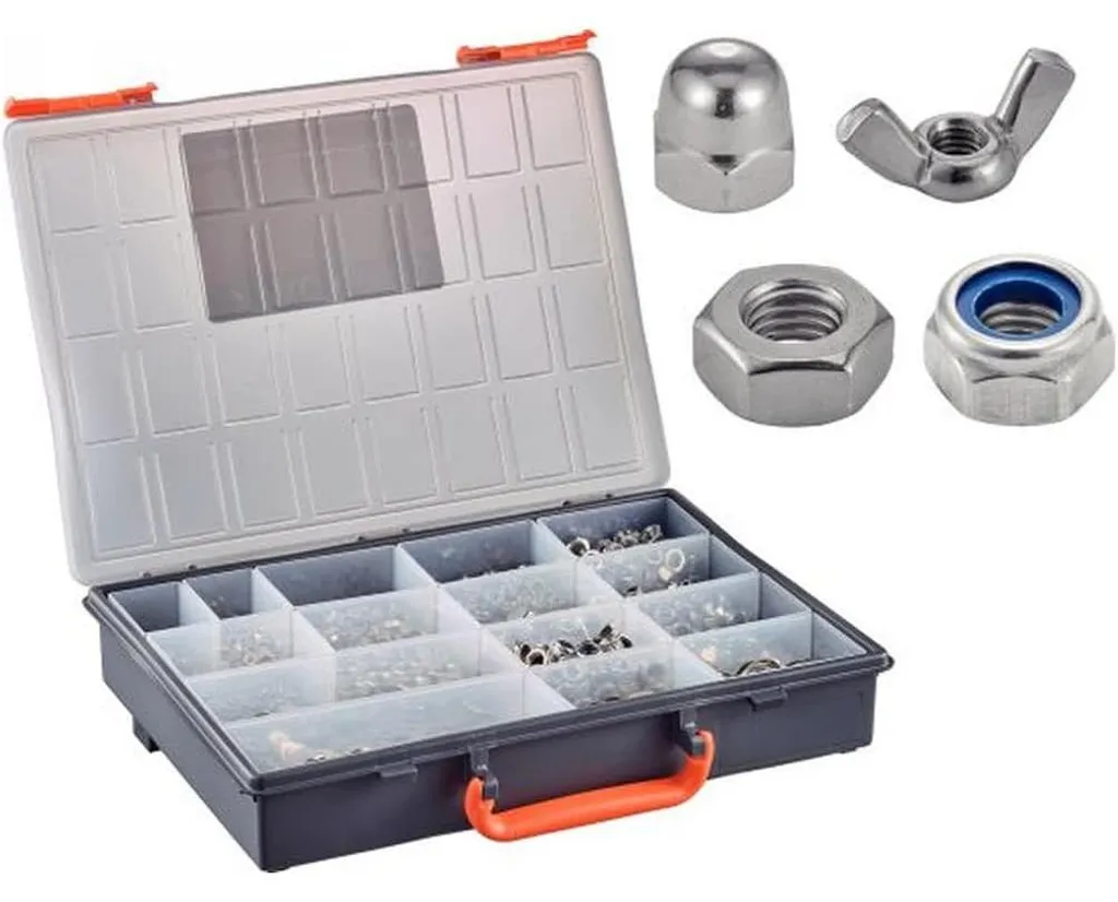 Écrous M3 à M16 en Acier Inoxydable A4 Anti-Corrosion - Kit 1140 Pcs