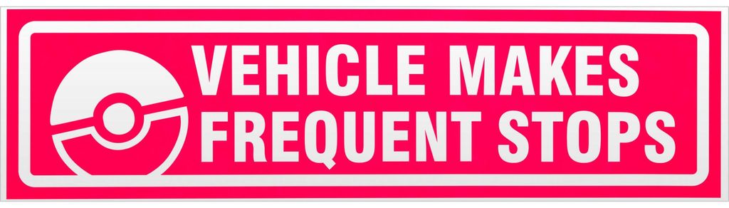 Kiwistar Frequent Stops Catch invertiert Magnetschild Schild magnetisch - 45cm Neonpink - Magnetfolie für Auto PKW Kfz