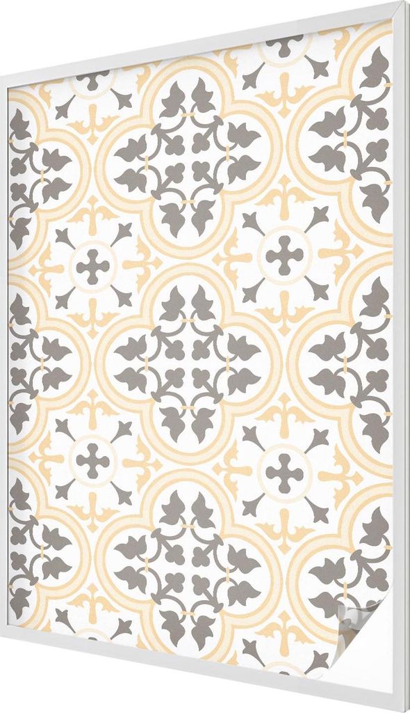 Buntglas Fensterfolie – 146x100 cm – Stained-Glass Design – blickdichte dekorative Sichtschutzfolie – selbstklebend, UV-Schutz – Pflanzen...