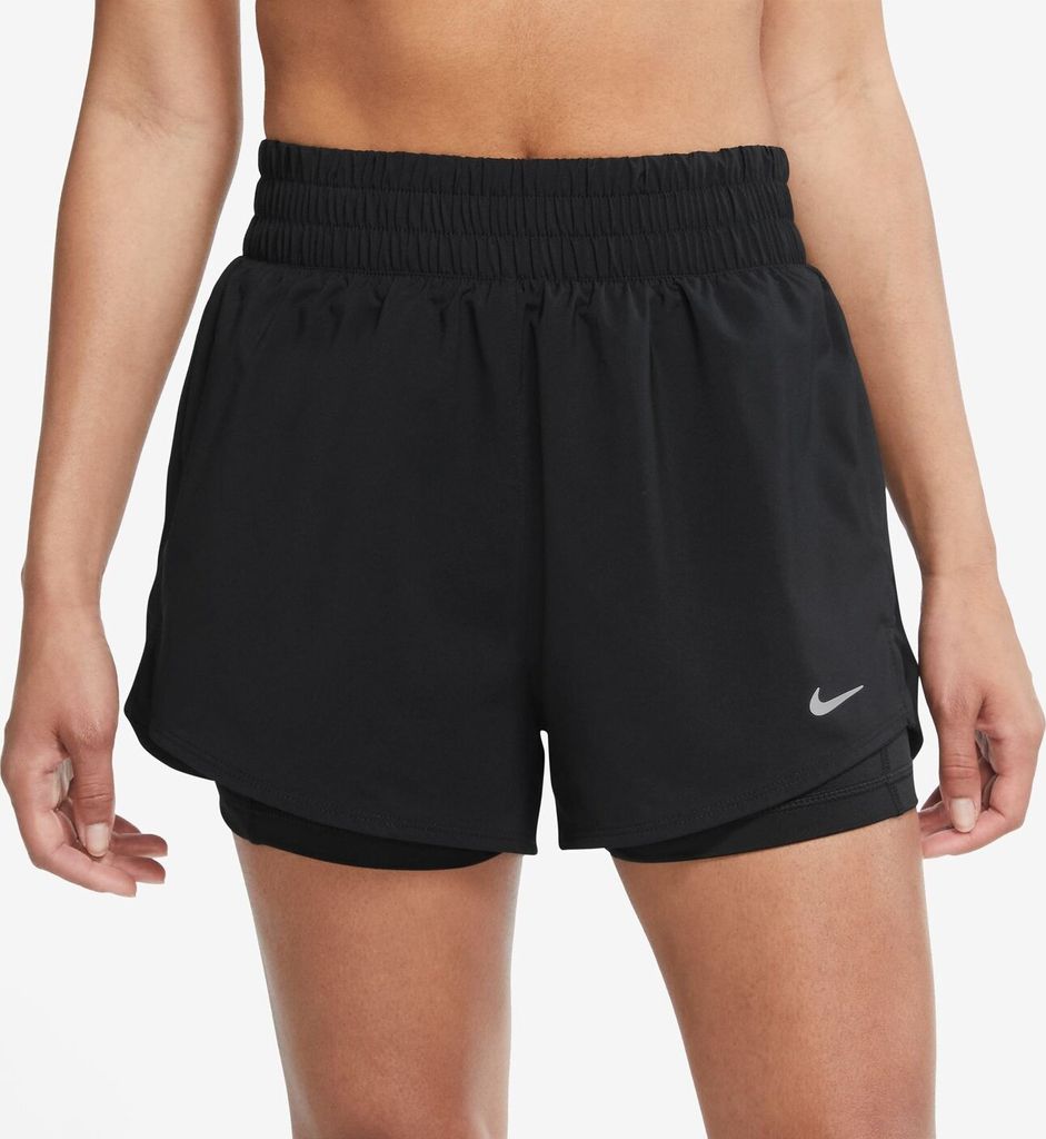 Nike One DF 2-in-1-Damen-Shorts (ca. 7,5 cm) - Schwarz Produktbild 