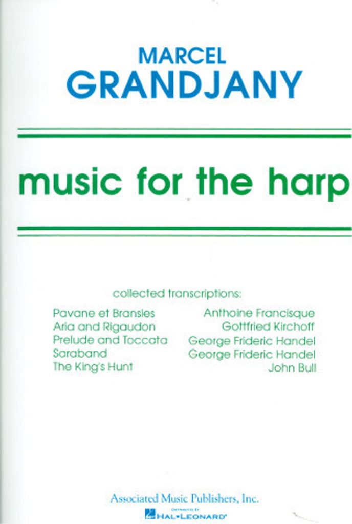 Music for the Harp Music of Various Composers Arr by Grandjany