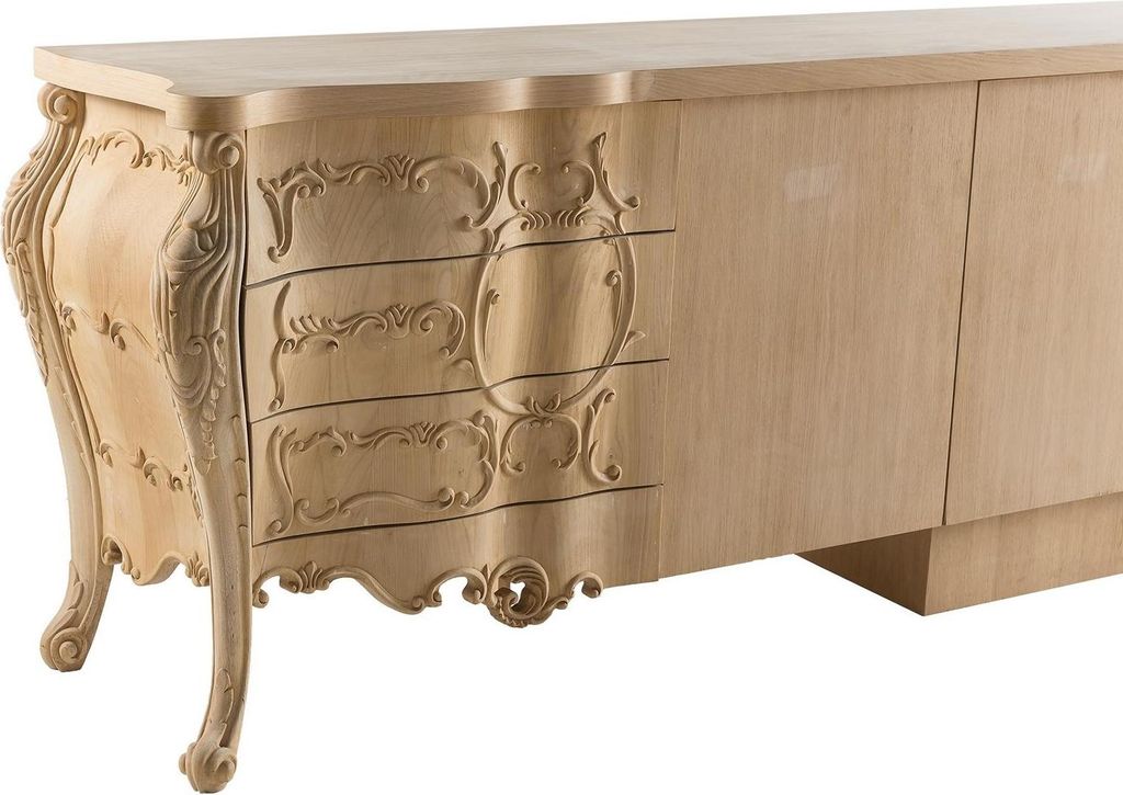 Elegante braune Holz-Konsole im modernen Stil