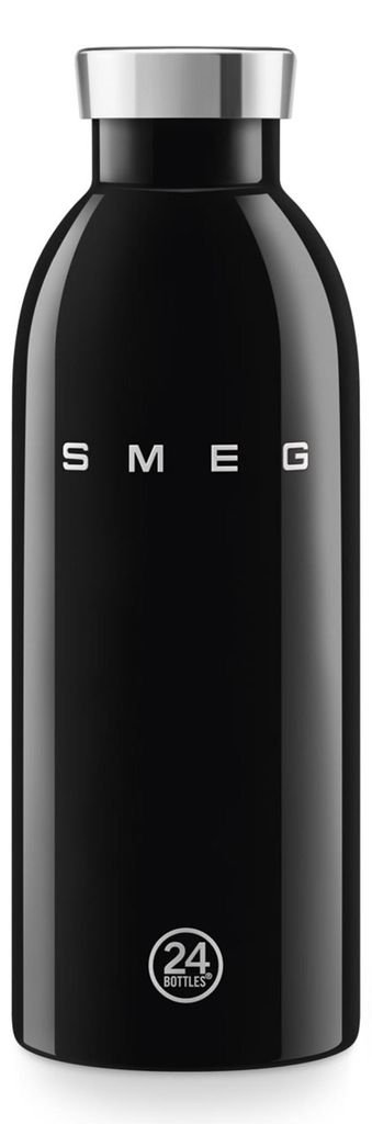 0,5-liter-isolierwasserflasche aus schwarzem edelstahl Smeg Produktbild 