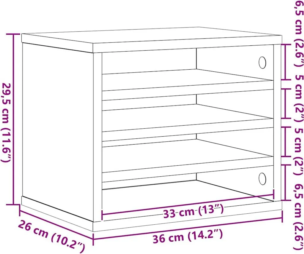 Organizzatore Scrivania Ecosostenibile Legno Riciclato Maison Exclusive - 10