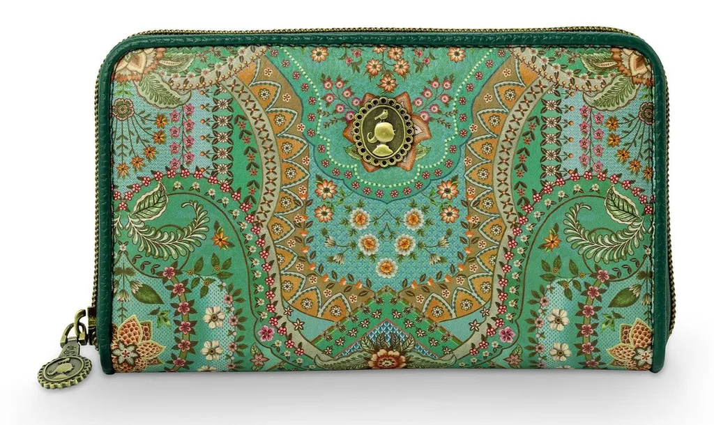 Porte-monnaie Vert à Motifs Willow Wallet Jabali Green Compact et Chic
