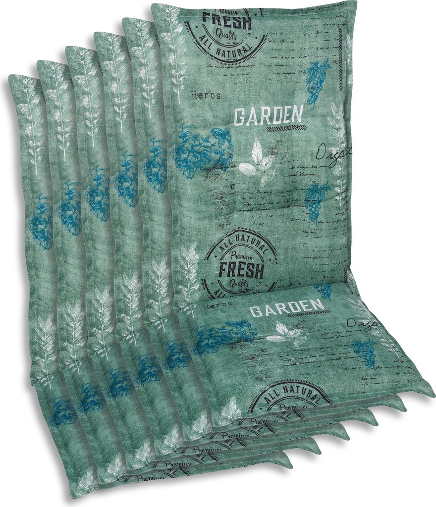 GO-DE Textil, Sesselauflage Hochlehner, 6er Set, Farbe: Produktbild 