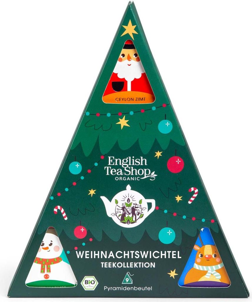 ETS - Tee Geschenk "Weihnachtswichtel", BIO, 9 Pyramidenbeutel