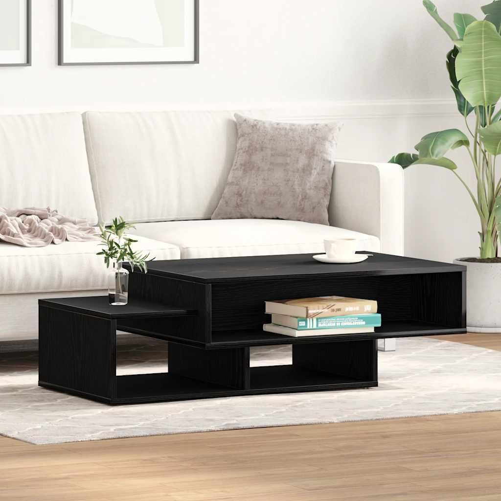 vidaXL Stolik kawowy o wyglądzie czarnego dębu 105x55x32 cm Zdjęcie produktu 