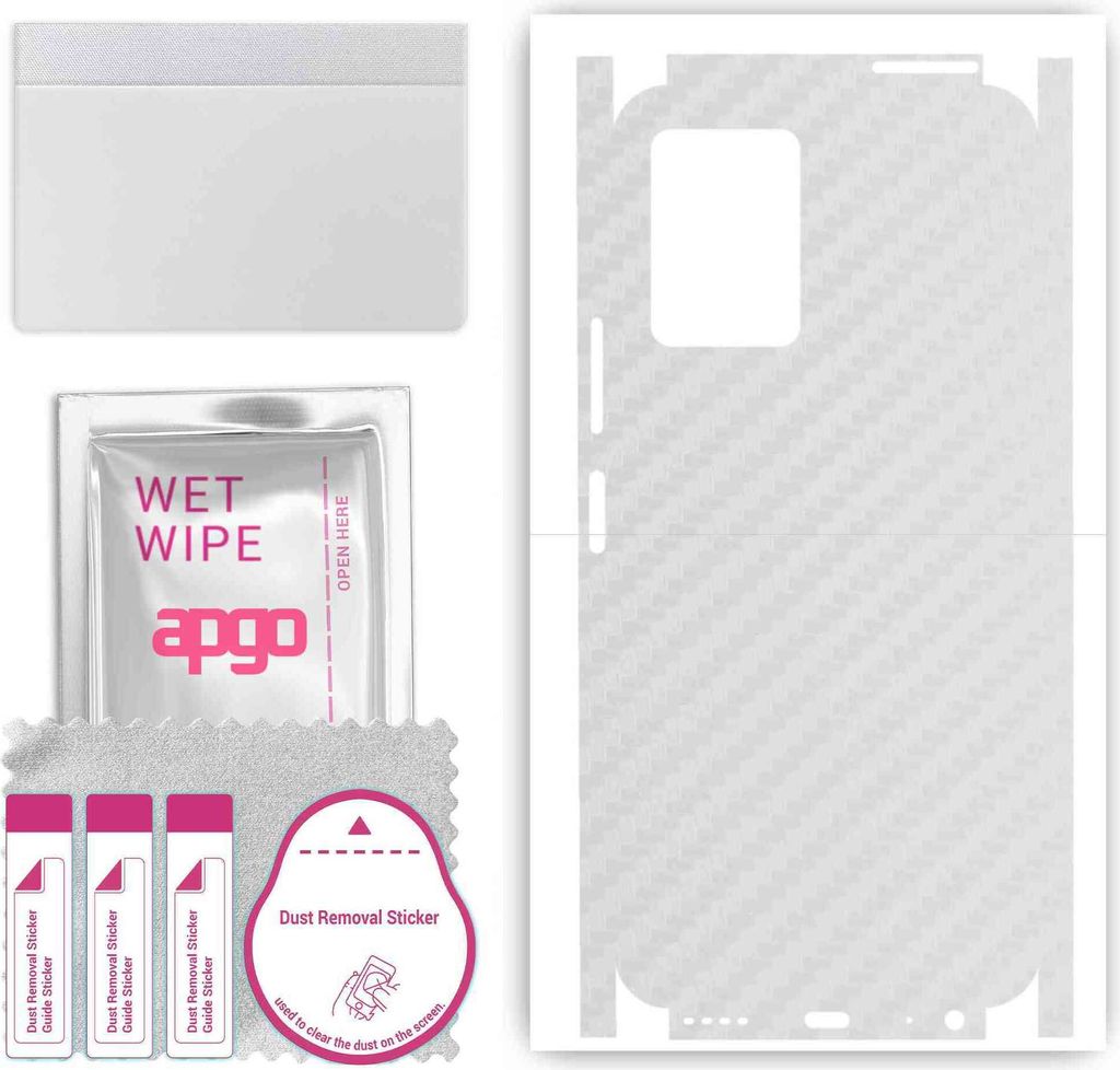 apgo Rückseite + Seiten Schutzfolie, Skin, kompatibel mit Vivo Y75 5G (2022), Hinten Displayschutzfolie aus Vinylfolie, kratzfest, einfache Montag...