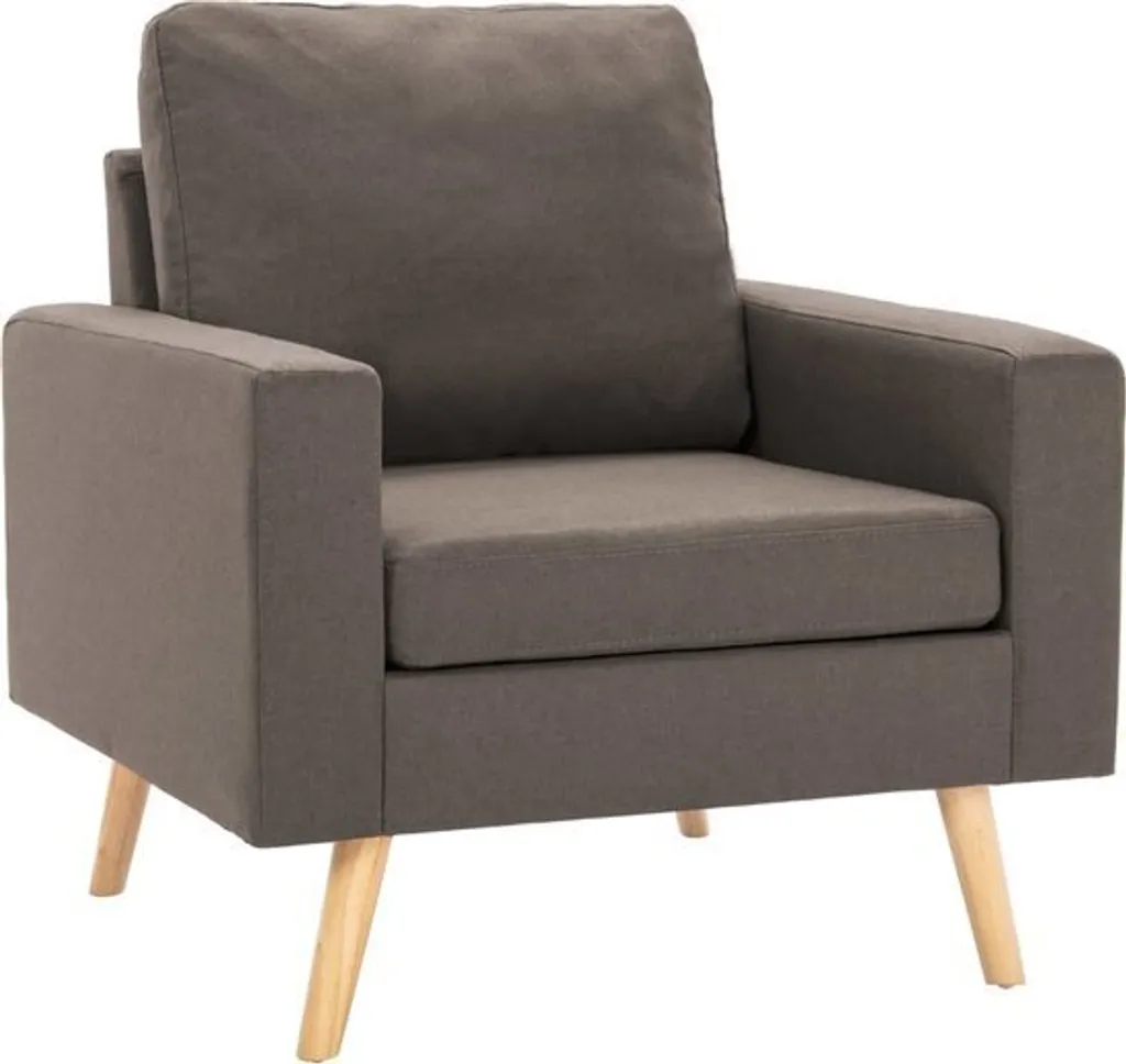 Fauteuil Relax Taupe en Tissu Doux - Siège Rembourré Design Ergonomique