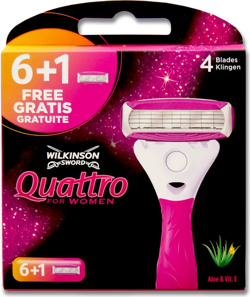 Lames de Rasoir Quattro For Women Wilkinson Sword pour Peaux Sensibles 7x