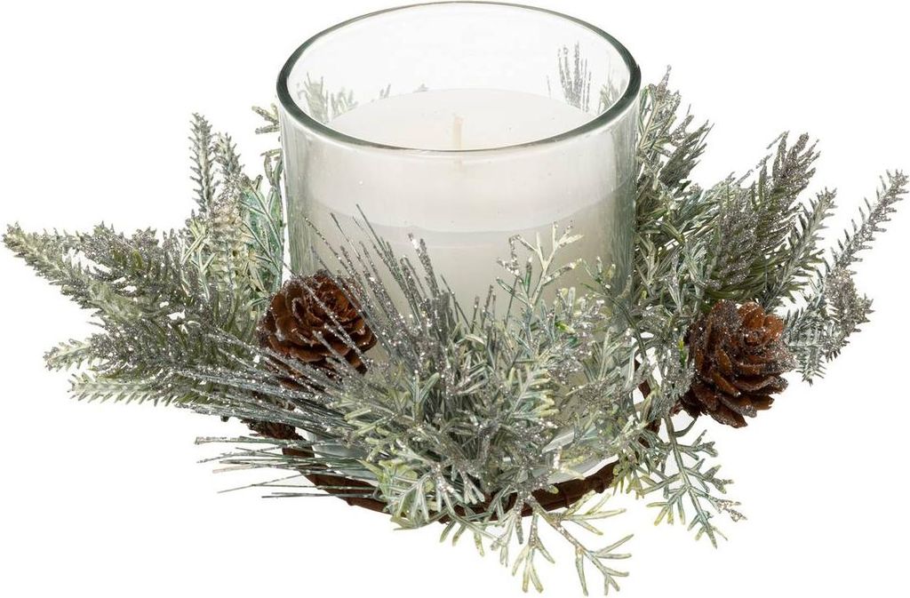 Kerze tafelaufsatz klein modell blätter 210 g - Feeric Lights & Christmas