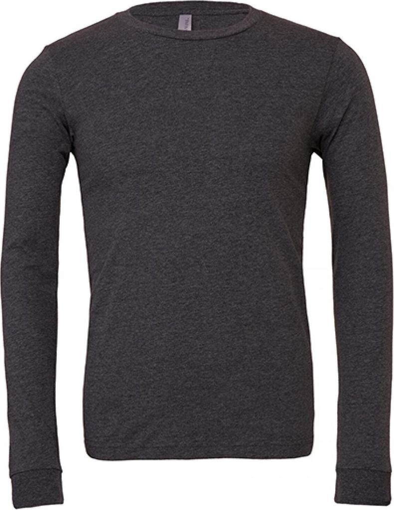 Canvas 3501 | Herren Jersey Long Sleeve Tee,ringgesponnene Baumwolle - Farbe: Dark Grey Heather - Größe: S