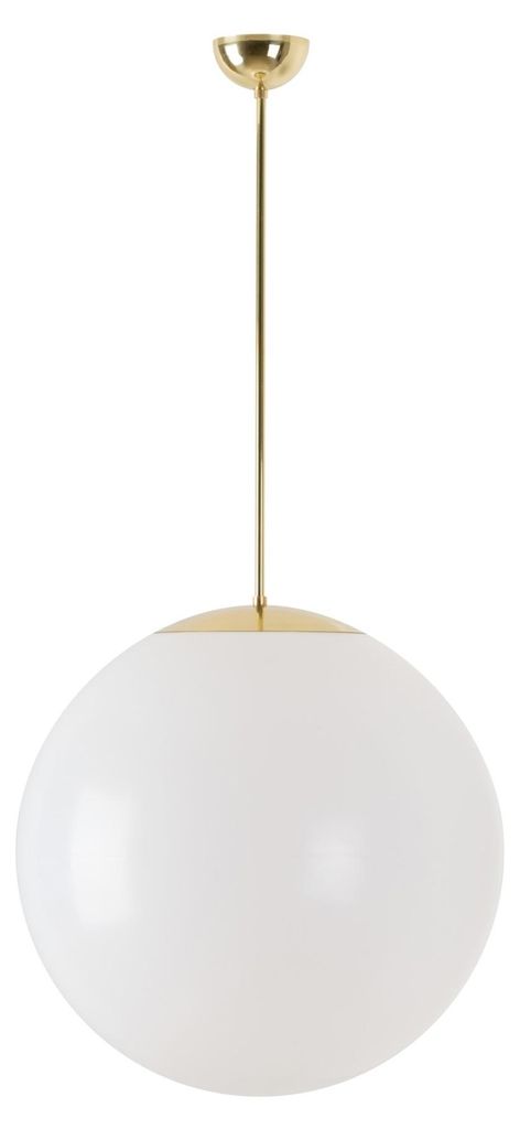 OSMONT ISI64037 ISIS P4 PM Hängeleuchte aus Kunststoff, poliertes Messing/Weiß, Schutzart IP40, 3000 K, 41 W LED, DALI