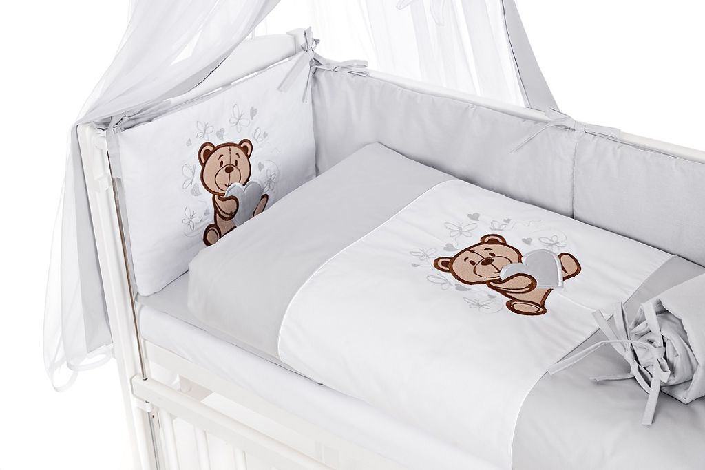 5-teiliges Baby Bettwäsche Set 120x60 140x70 cm mit Kinderbett Schutz 