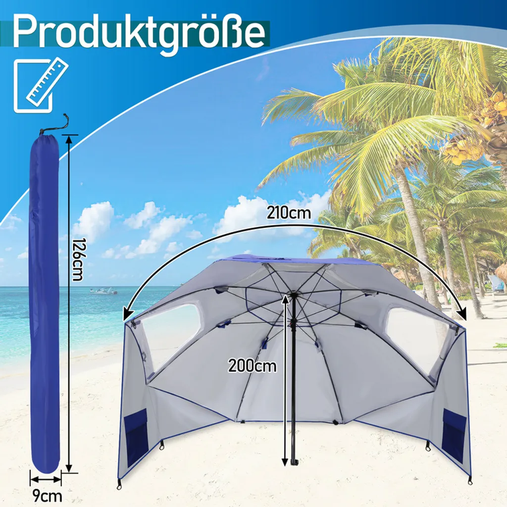 Jiubiaz Ombrellone Hawaiano 210cm da Giardino e Spiaggia | Offerta Top