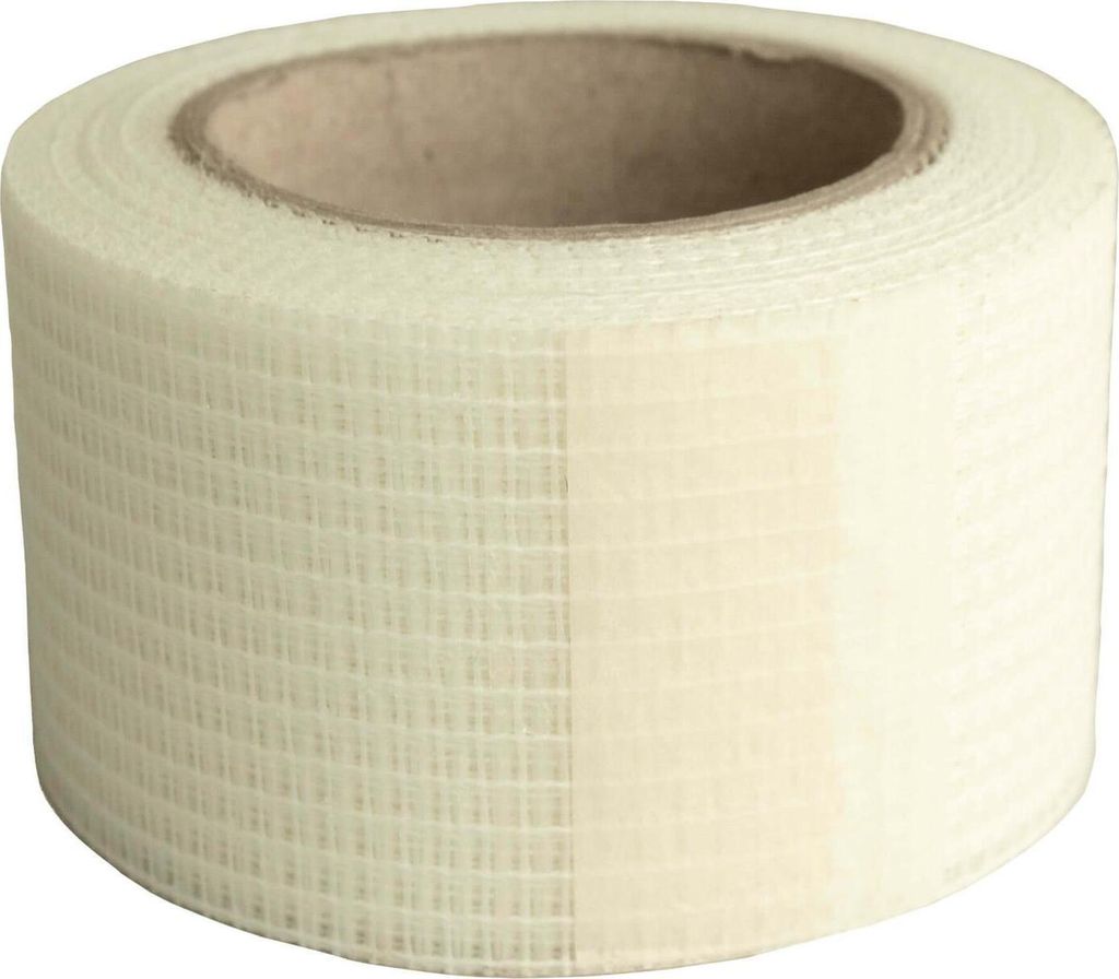 Dalsys Gewebeband, Fugenband für Innenbau Weiß 5cm x 20m, Gitterband Fugenband, Bewehrungsstreifen zum Verspachteln von Gipskartonplatten, rissfest