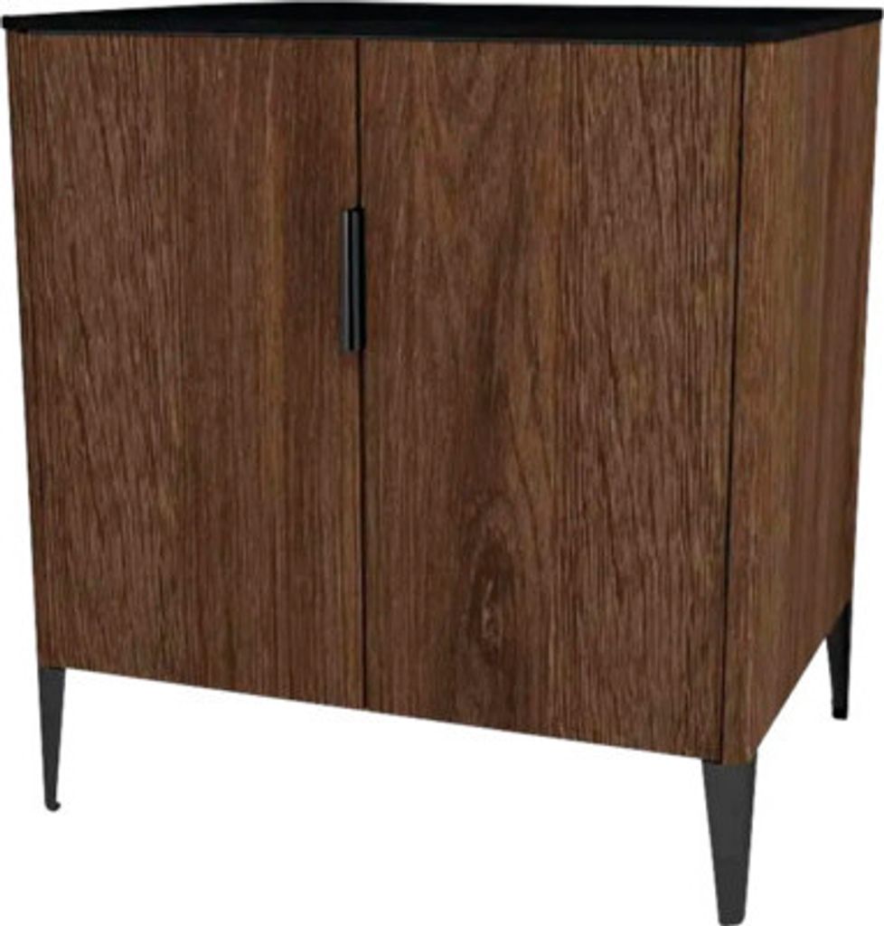Kommode mit 2 Türen Devo Lotos 76x70x53 cm bronze expressive oak/schwarz