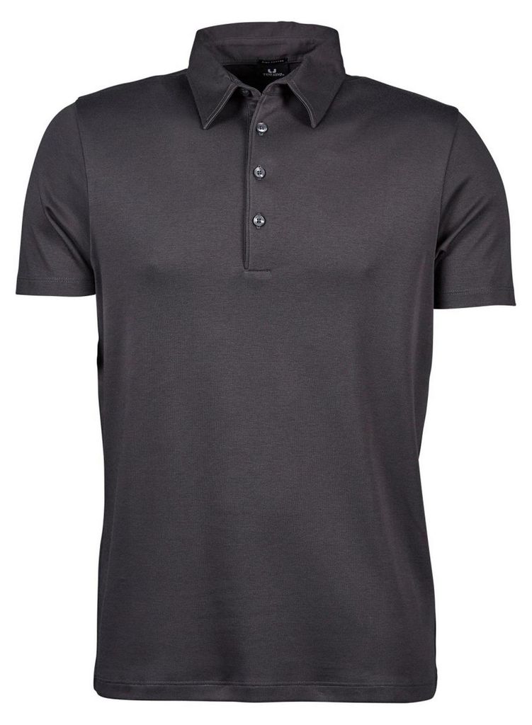 Tee Jays Pima Herren Kurzarm Poloshirt FK887 (XL) (Dunkelgrau)