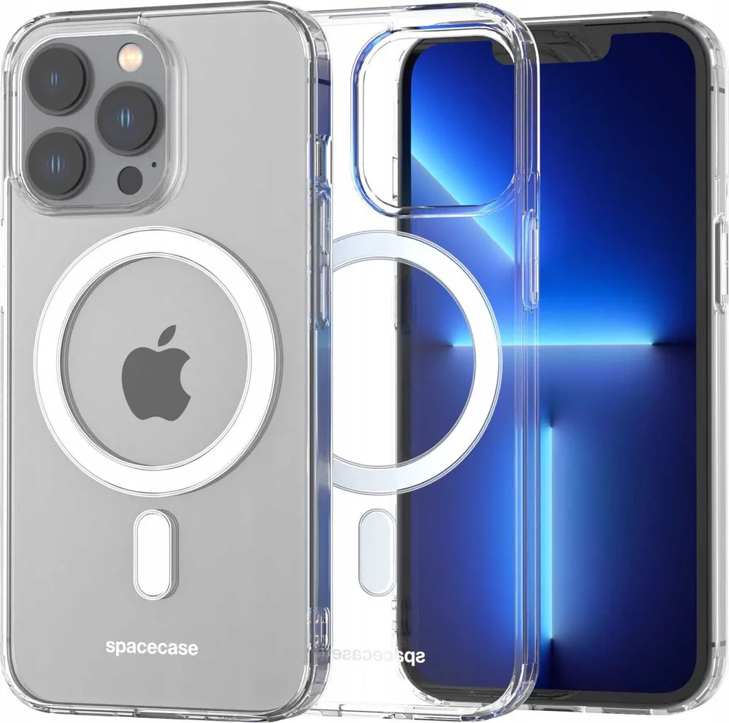 Custodia magnetica per MagSafe SPACECASE Clear Mag per iPhone 13 Pro Max Trasparente