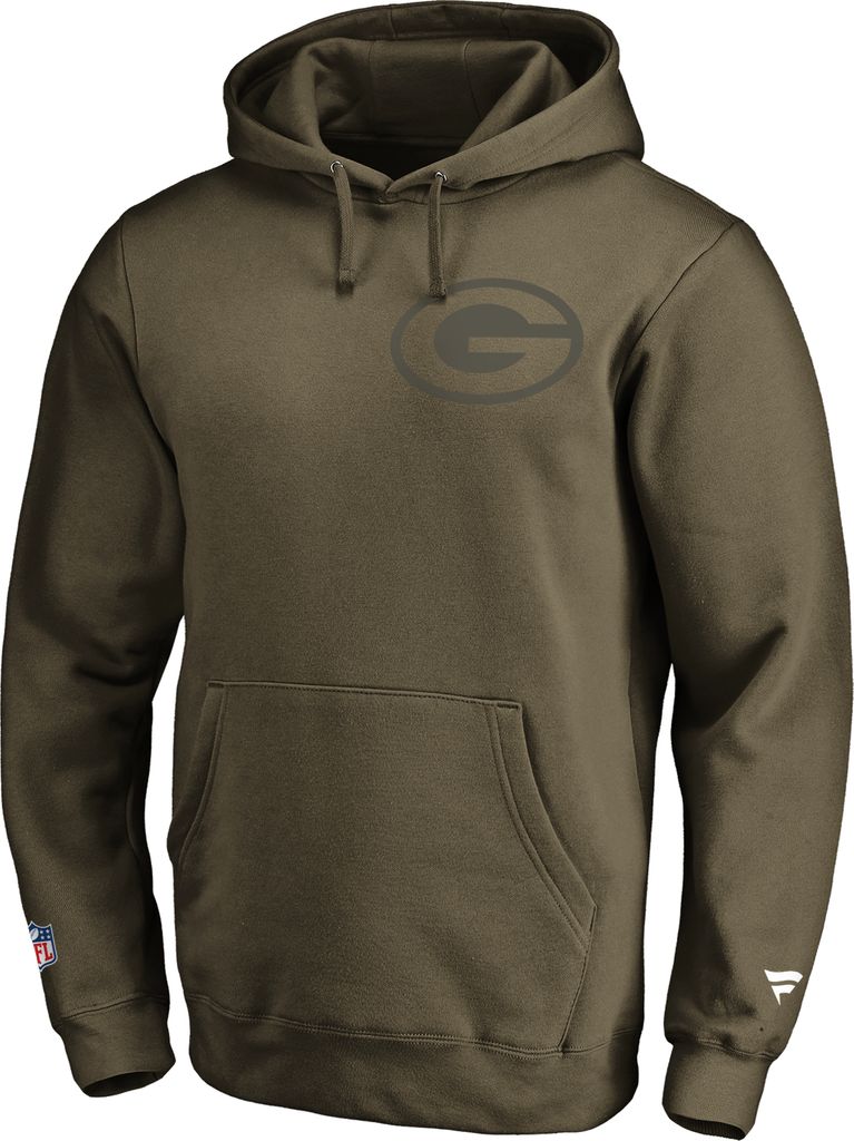 NFL Hoody Green Bay Packers Iconic Olive hooded Sweater Kaputzen Pullover S