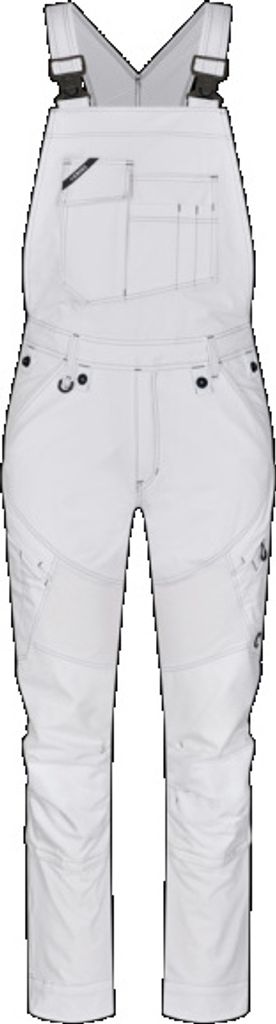 F. Engel X-treme Latzhose mit 4-Wege-Stretch, Weiss, Gr. 34