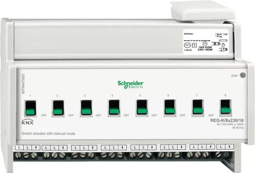 SCHNEIDER ELECTRIC Schaltaktor KNX REG 8TE 8Ausg 16A 3600W